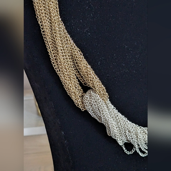 Silver and Gold chain necklace - Picture 2 of 4